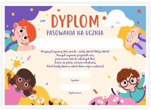 Dyplom "Pasowania na Ucznia" (wzór 22)