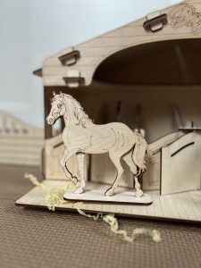 Zestaw drewnianych koników (3 szt.) 