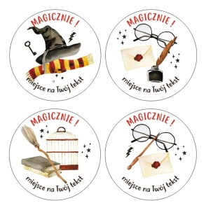 Naklejki szkolne, motywacyjne - Magiczne (120 naklejek) + personalizacja