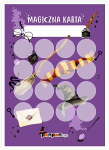 Karta Motywacyjna "Magiczna" (na okrągłe naklejki 40mm) 