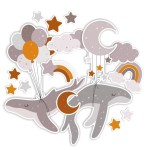 Dekoracja  "Boho Szara" - jednostronna