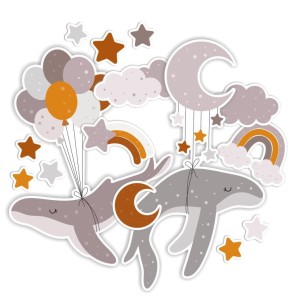 Dekoracja  "Boho Szara" - jednostronna