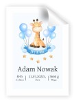 Plakat Narodziny Dziecka - A3, pesronalizowany