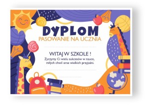 Dyplom Pasowania na Ucznia (wzór 5)  
