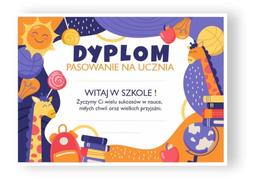 dyplom pasowania na ucznia