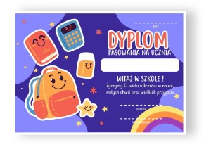 Dyplom Pasowania na Ucznia  (wzór 6)   
