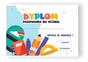 Dyplom Pasowania na Ucznia  (wzór 9)  