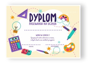 Dyplom Pasowania na Ucznia  (wzór 1)  