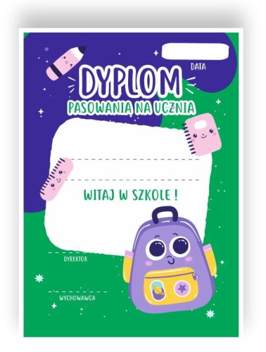 dyplom pasowania na ucznia