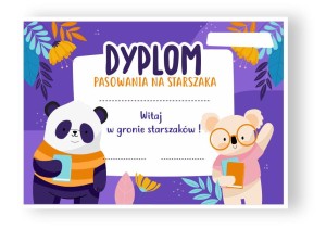 Dyplom Pasowania na Starszaka  (wzór 9)      