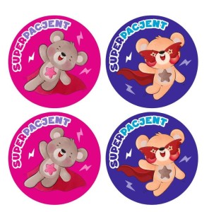 Naklejki Super Pacjent - wzór 2 (24 naklejki)