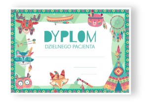 Dyplom Dzielny Pacjent  (wzór 4)    