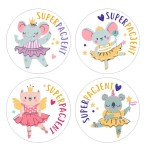 Naklejki Super Pacjent - wzór 3 ( 24 naklejki)