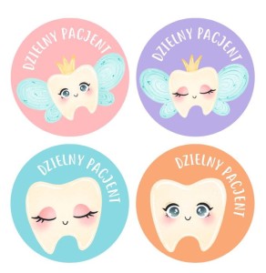 Naklejki Dzielny Pacjent - (wzór 4) 24 naklejki