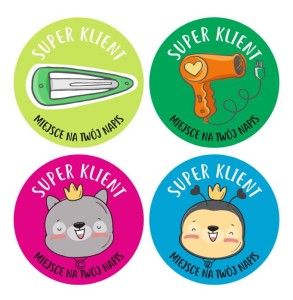 Naklejki Super Klient - wzór 2 ( 24 naklejki)