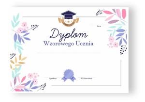 Dyplom Wzorowego Ucznia (wzór 2)      