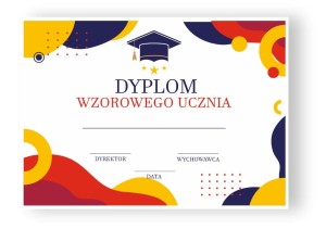 Dyplom Wzorowego Ucznia (wzór 3)      
