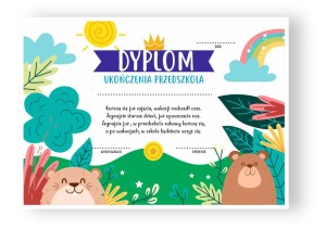 Dyplom "Ukończenia przedszkola IV" 