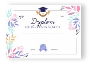 Dyplom "Ukończenia szkoły" - wzór 5