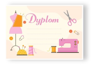 Dyplom -  Kurs Szycia - wzór 1