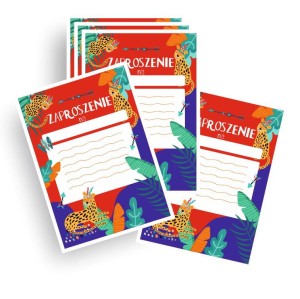 Zaproszenie "Boho Lampart"( 20 szt.) 