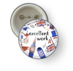 Przypinka - Język angielski  (wzór 4)